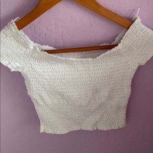 off the shoulder crop top